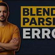 Blender Parsing Error Fix Easy Guide