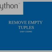 Python Program To Remove Empty Tuples From A List Python Programs For Begginers