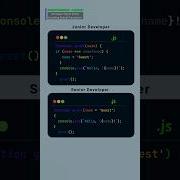 Junior Developer VS Senior Developer Javascript Webdesign Music Shorts Coding Trending Css