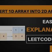 Converts 1D Array Into 2D Array Leetcode 2022 Easy Explanation Hindi Java Code Wizard