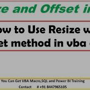 How To Use Resize And Offset Method In VBA How To Use Resize In VBA