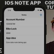 Note App Core Data Swift Xcode Tutorial