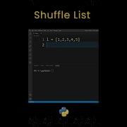 How To Shuffle A List In Python Shorts