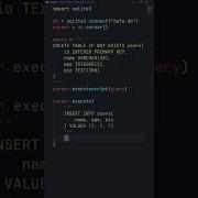 Как создать базу данных на питоне Shorts Python программирование Sql Sqlite