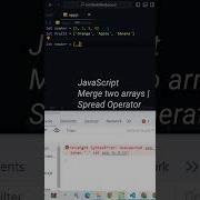 Merging Two Arrays Using Spread Operator JavaScript Shorts