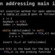 Hash Table Open Addressing