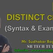Distinct Clause In SQL Distinct In SQL With Syntax And Example SQL Queries DBMS