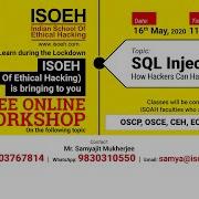 ISOEH Live Stream Workshop On SQL Injection How Hackers Can Hack A Website Data