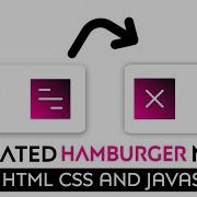 How To Make Animated Hamburger Menu Using HTML CSS And Javascript Code Prime