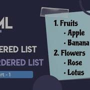 HTML List Ordered List Unordered List HTML Coding
