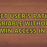 Set User S PATH Variable Without Admin Access In XP 3 Solutions