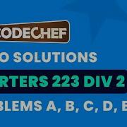 CodeChef Starters 223 Video Solutions A To E By Suvrat TLE Eliminators
