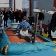 Jem Stansfield On A Pedal Powered Hovercraft