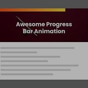 Awesome Responsive Progress Bar Animation In JavaScript So Easy