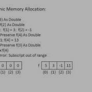 Excel VBA Topic 9 4 Dynamic Memory Allocation ReDim Statement