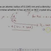 Example On Density Computation For Crystal Structure Unit Cell