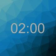 2 Minute Silent Timer Count UP Blue Polygon Background
