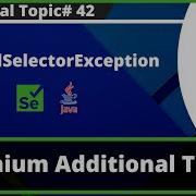 InvalidSelectorException Selenium Exception Type