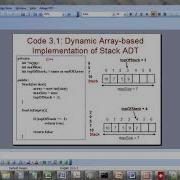 3 1 Stack ADT Dynamic Array Implementation