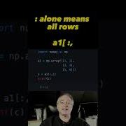 SLICING Numpy Array To Get Single Column Of Multi Dimensional Array Shorts Numpy