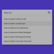 Search Bar With Auto Complete Search Suggestions Using HTML CSS JavaScript