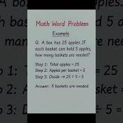 Math Word Problem Solved Homework Example