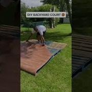 DIY Backyard Basketball Court MotivatedByMylan Mini Court Made Out Of Wooden Pallets