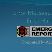 SQL Errors And Error Handling