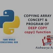 34 Copying Array Deep Copy Numpy Module Python Programming