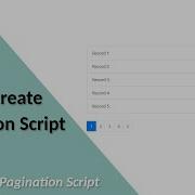 How To Create Pagination Script In PHP