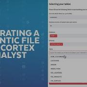 Demo Generating A Semantic File For Snowflake Cortex Analyst