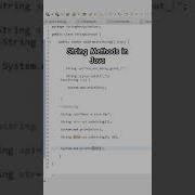 String Methods In Java