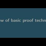 Basic Proof Techniques