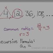 Geometric Sequences Recursive Formula
