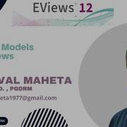 10 Auto Regressive Integrated Moving Average ARIMA Model Using EViews Dr Dhaval Maheta