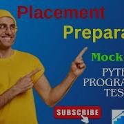 Placement Preparation Mock Test Module 1 Python Programming CCBP Next Wave 2023 24