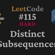 Distinct Subsequences LeetCode 115 C