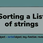 Sorting List Of Strings Using Python
