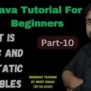10 Java Tutorial Static And Non Static Variables