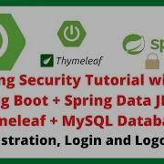 Spring Security Tutorial Full Course Spring Boot Login And Registration With MySQL Database
