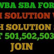 Full WBA SBA FORMAT WITH SOLUTION