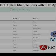 AngularJS Delete Multiple Rows With PHP MySQLi