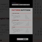 Subscribe Like Patterns In Python Shorts Youtubeshorts Viral
