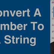 Convert A Number To A String C Tutorial