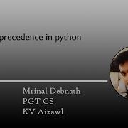 11 Python Basics Operator Precedence CBSE Class 11 12