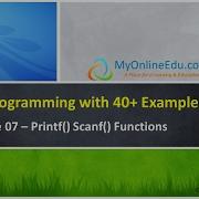 C Programming Lecture 07 Printf Scanf Functions