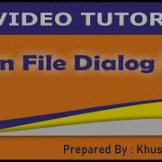 OpenFileDialog In C