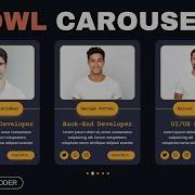 Responsive Team Section Using Owl Carousel Slider HTML CSS And JavaScript Free Source Code