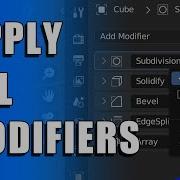 Как применить все модификаторы одновременно в Blender 3D Micro Tip