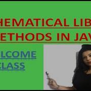 MATHEMATICAL LIBRARY METHODS FUNCTIONS IN JAVA PART 1